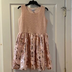 Elegant Pink Floral Kids Dress